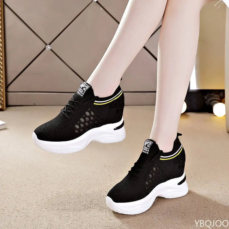 Small Size Spring and Autumn Fashionable Thick Soled Height Increasing Women's Shoes Versatile Casual and Comfortable Dad Shoes