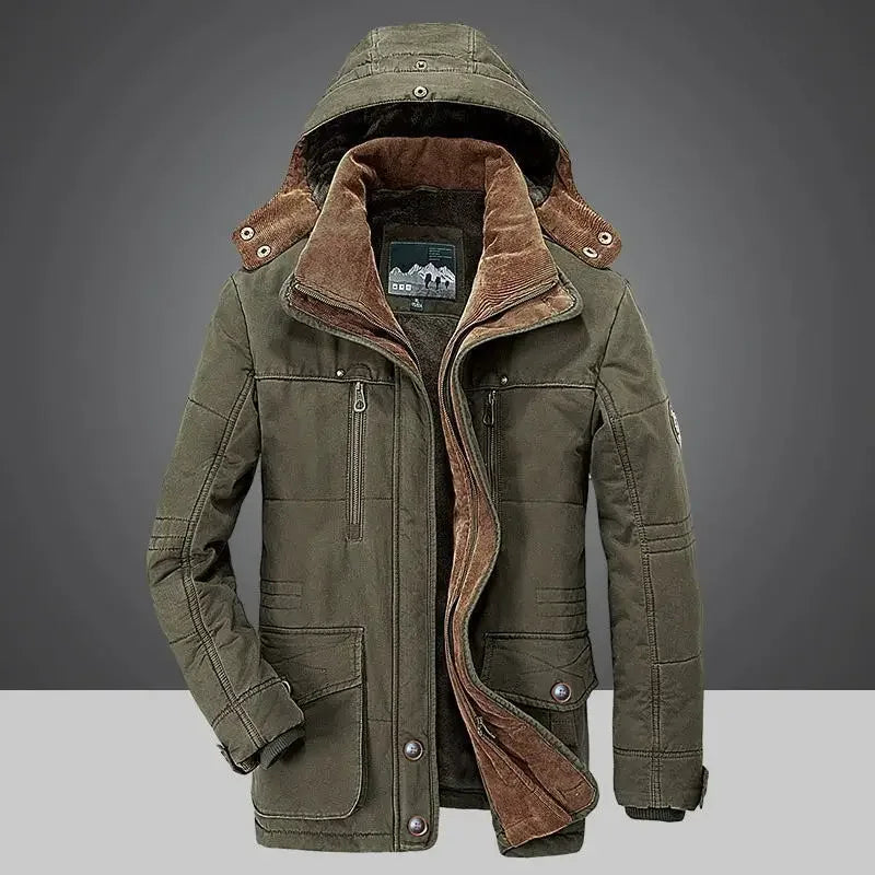 Men Down Jacket Male White Duck Down Jacket Hooded Outdoor Thick Warm Padded Snow Coat Oversized Plus Size Degree Winter Parkas