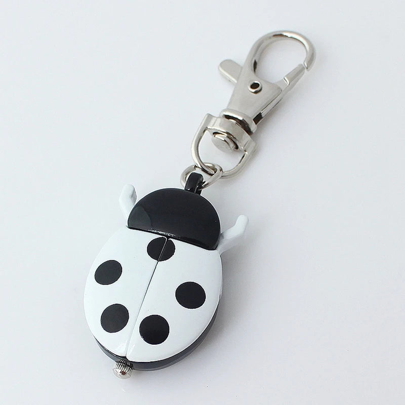 Pop Stainless Steel Quartz Pocket Watch Cute Key Ring Chain New Gift New Ladybug Birthday Party Gifts