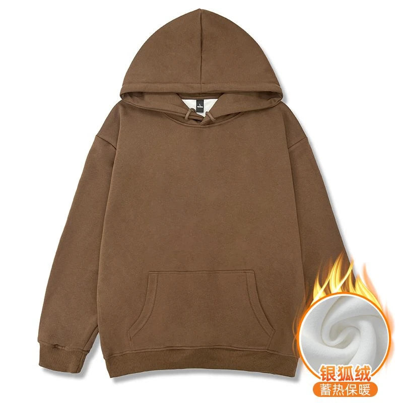 LEGIBLE Autumn Winter Oversize Hoodies Women Pulovers Hooded Thicken Warm Loose Hoodie Women Fleece Hoody Female