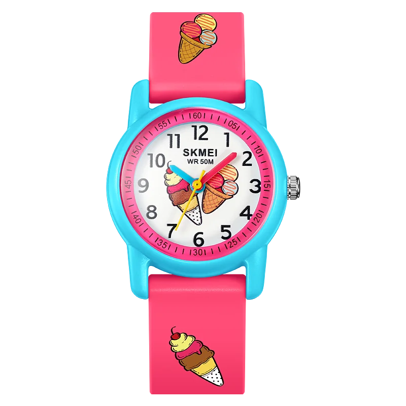 Relojes deportivos SKMEI para niños, resistentes al agua 50m, regalo para niñas y niños, reloj de animales lindo, fácil de leer, correa de TPU de cuarzo para niños