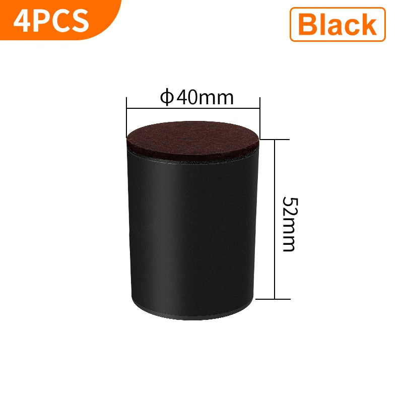 Bed Furniture Square Risers Solid Steel Bed Furniture Post Lifts Protect Floors Anti Scratch Wood and Carpet Surface Heavy Duty
