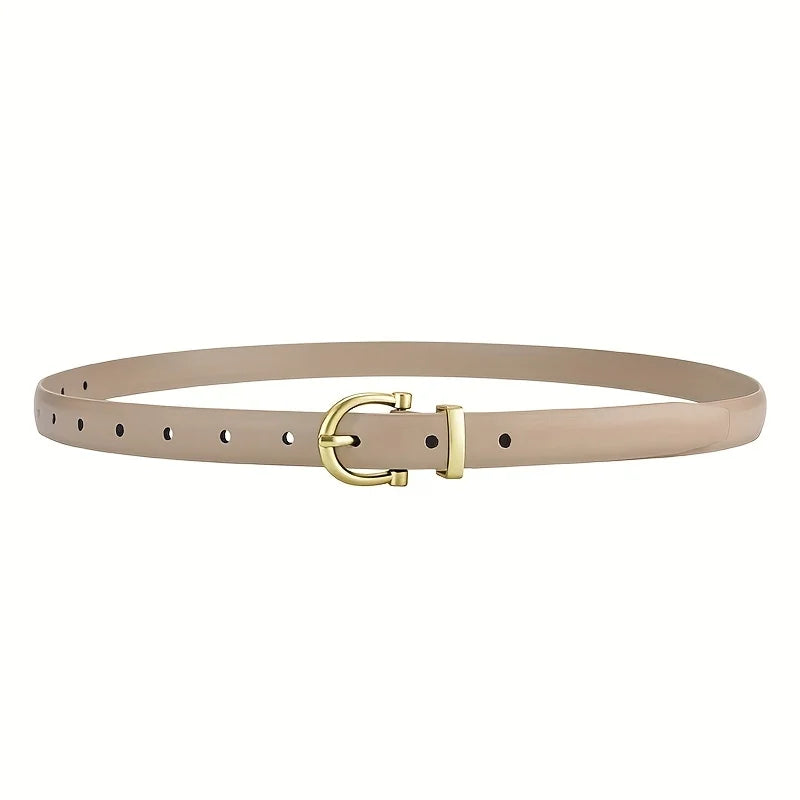 New Women's Fashionable Thin Buckle Belt, Detachable Double Side Denim Belt as a Gift for Mothers and Girlfriends