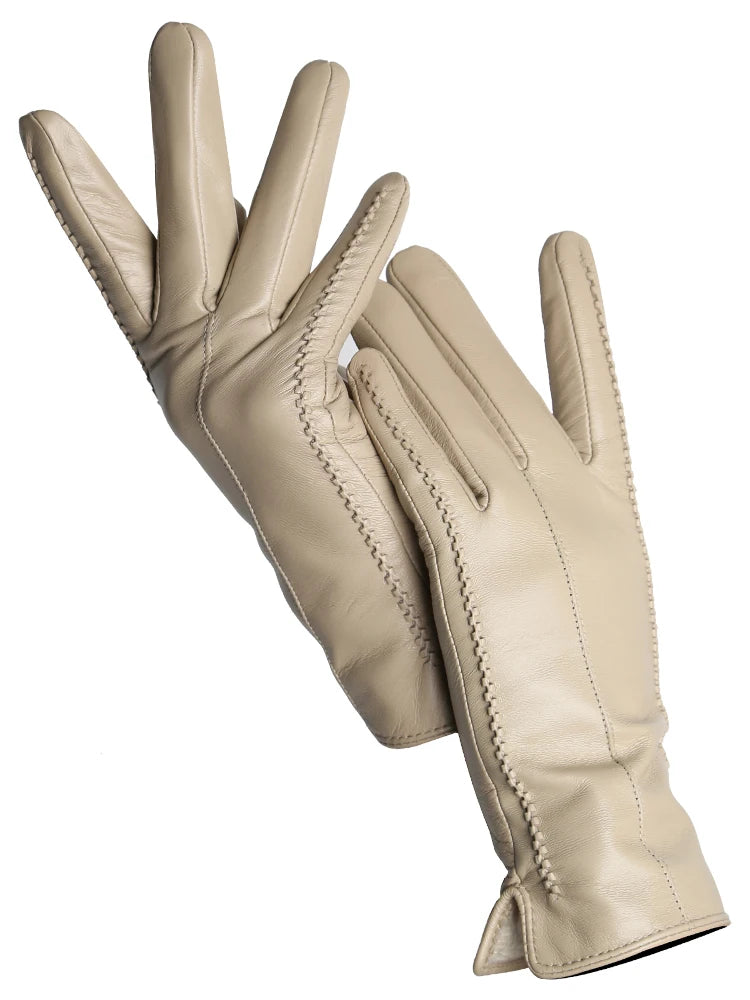 Women's Sheepskin Gloves Winter Warm Plus Velvet