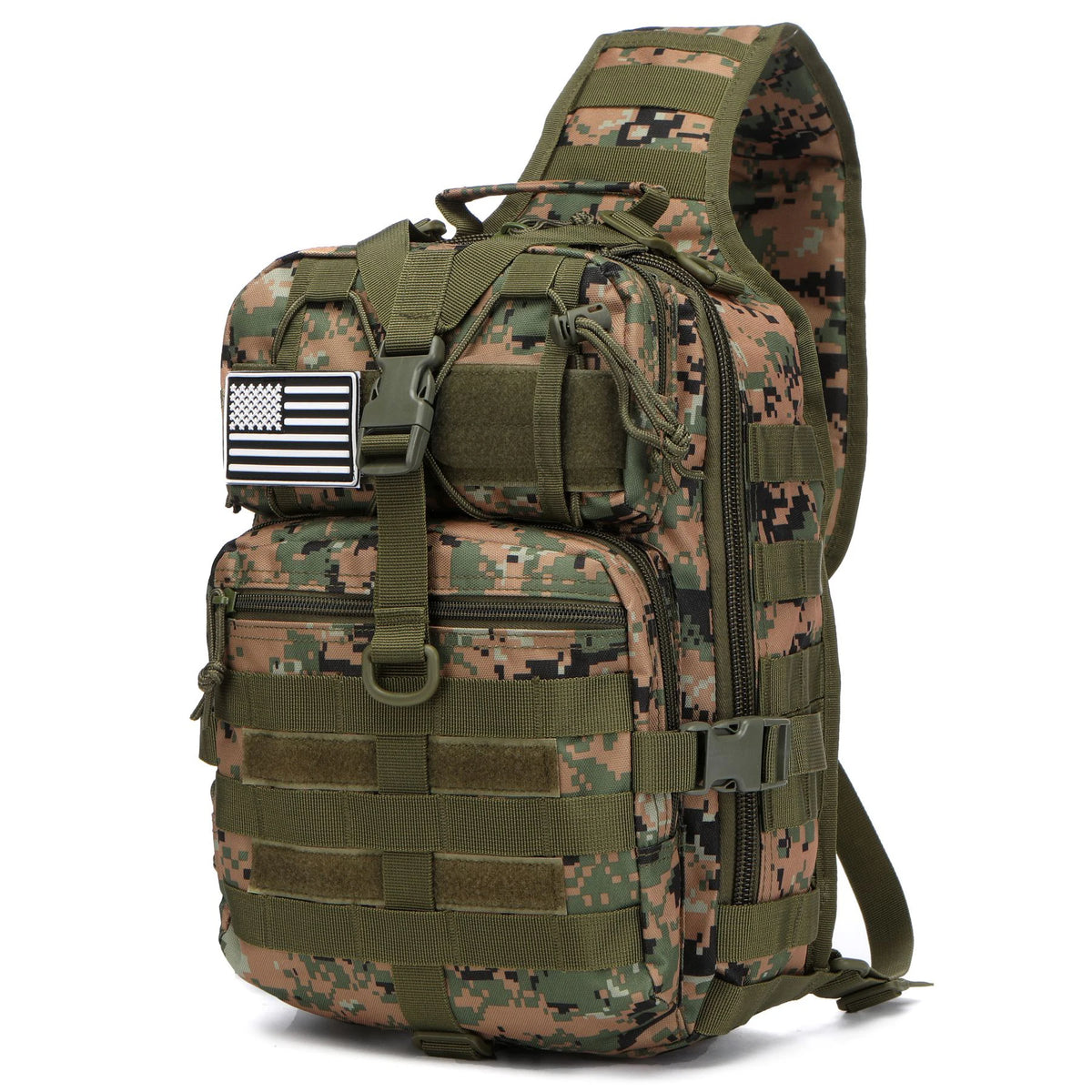 Mochila táctica de asalto con correa, impermeable, tipo EDC para senderismo, camping, caza, trekking y viajes al aire libre