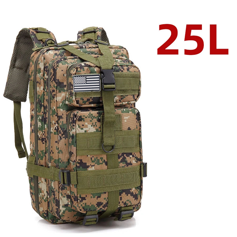 25l/50l Sturdy Nylon Waterproof Tactical Sports Trekking Fishing Hunting Camping Hiking Bag Backpack Outdoor Rucksacks