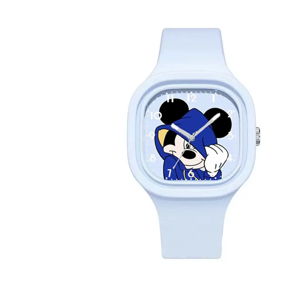Relojes infantiles de Mickey y Minnie Mouse para niño y niña, lindos relojes de moda con dibujos animados para estudiantes de primaria, regalo de cumpleaños