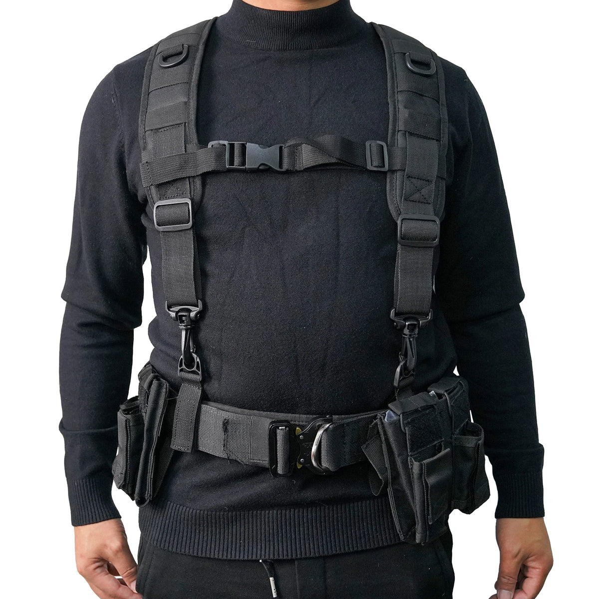 MELOTOUGH Tactical Outdoor H-Harness Duty Belt Suspenders (Battle Belt Not Included) Adjust Suspender подтяжки тактические