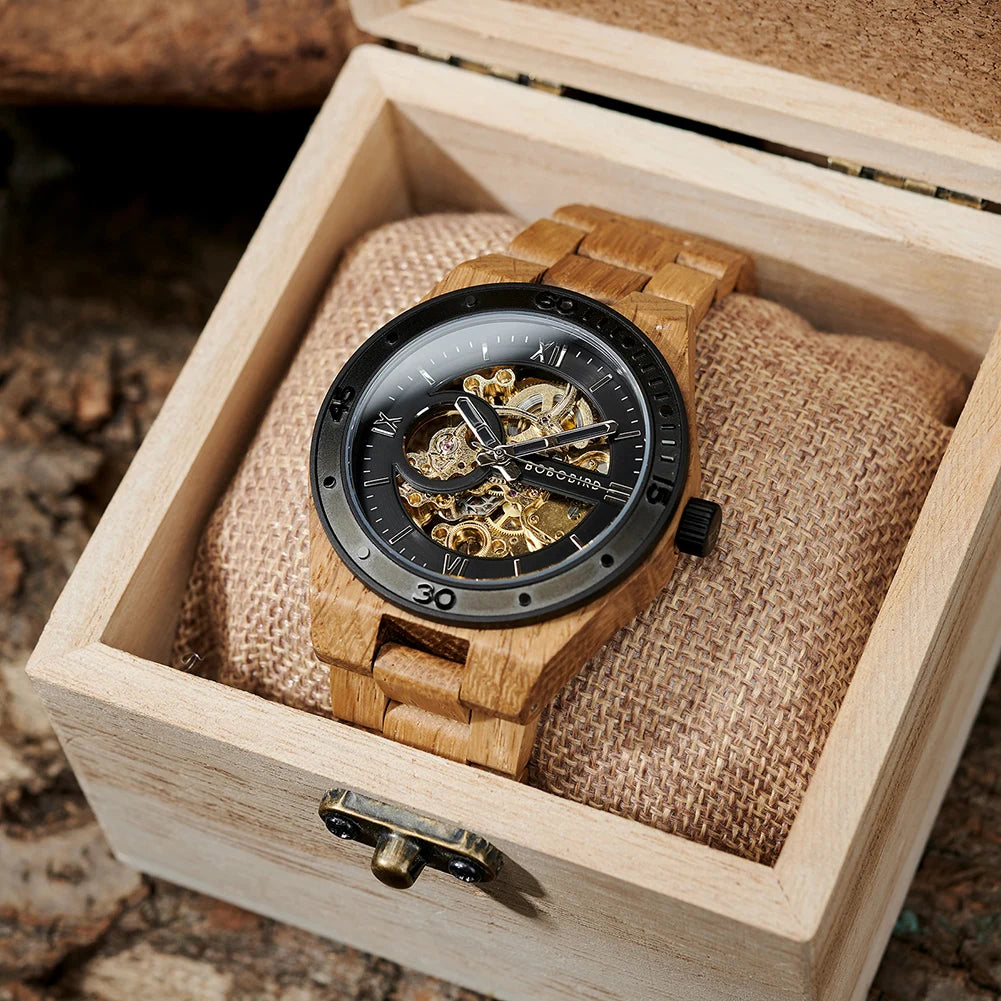 Custom Men's Watches With Automatic Movement Mechanical Wrist Watches From BOBO BIRD the Hottest Gifts for Father's Day