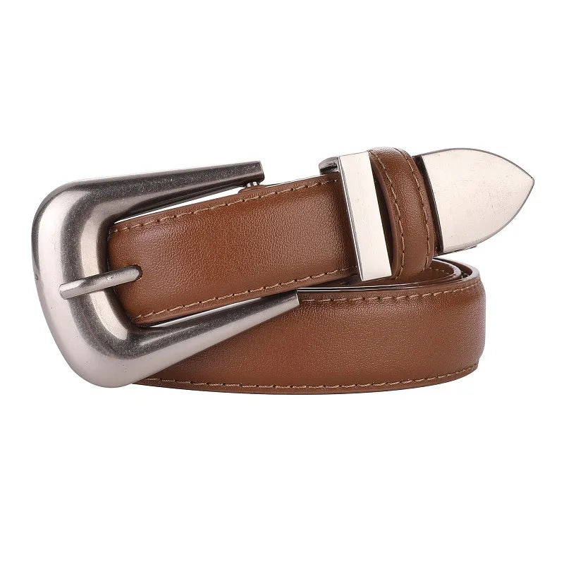 Cinturón de piel auténtica para mujer, cuero color burdeos con hebilla de metal dorado, cinturones de moda casual de lujo para vaqueros y vestidos