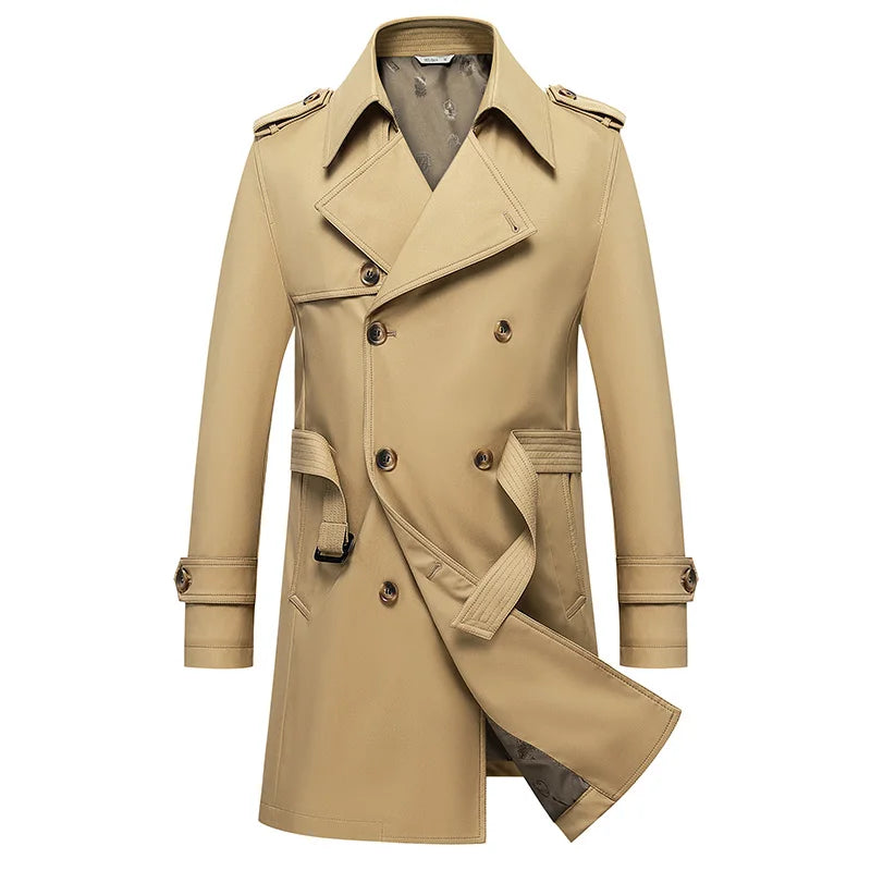 Gabardina clásica para hombre 8XL, cortavientos de talla grande, abrigo de alta calidad para negocios y estilo casual, ropa de hombre, ponchos de gran tamaño