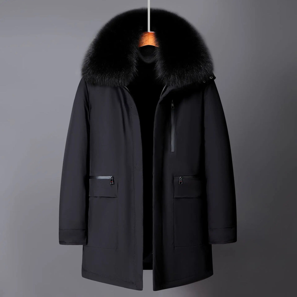Canada Fashion Winter Jacket for Men Down Coat Parka Men's White Goose Down Jacket Long Padding Detachable Down Inner Liner H819