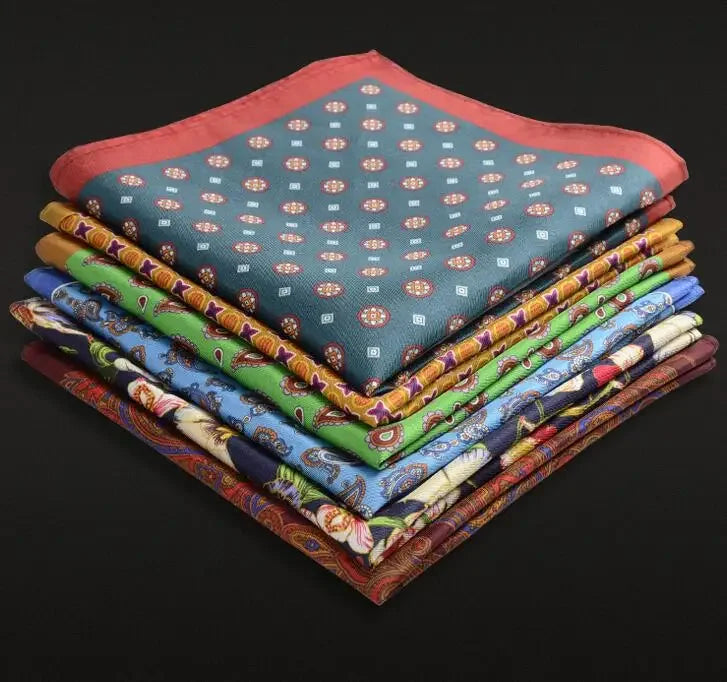 Men Silk Pocket Square British Style Suit Chest Flower Wedding Fashion Business Formal
