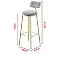 Nordic Light Modern Metal Bar Stool Portable Bar Stools Nordic Style Living Room High Chair Back Bar Stool