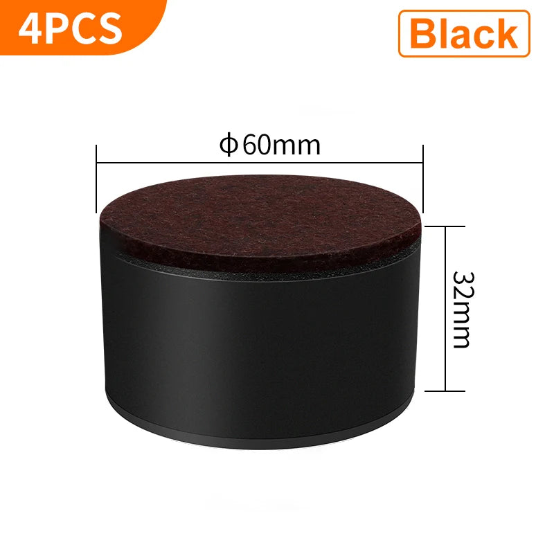 Bed Furniture Square Risers Solid Steel Bed Furniture Post Lifts Protect Floors Anti Scratch Wood and Carpet Surface Heavy Duty