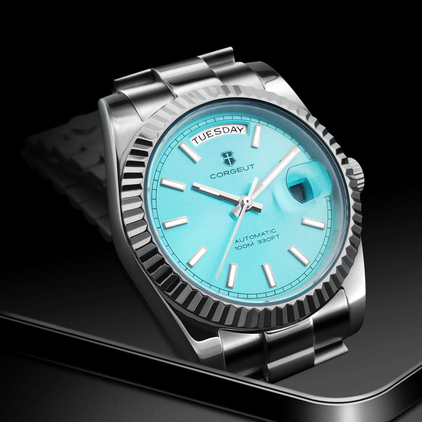 Męski zegarek mechaniczny 36/39 mm z nowym czarnym cyferblatem, luksusowy, mechanizm NH36/St1644, szkło szafirowe, wodoszczelność 10 BAR
