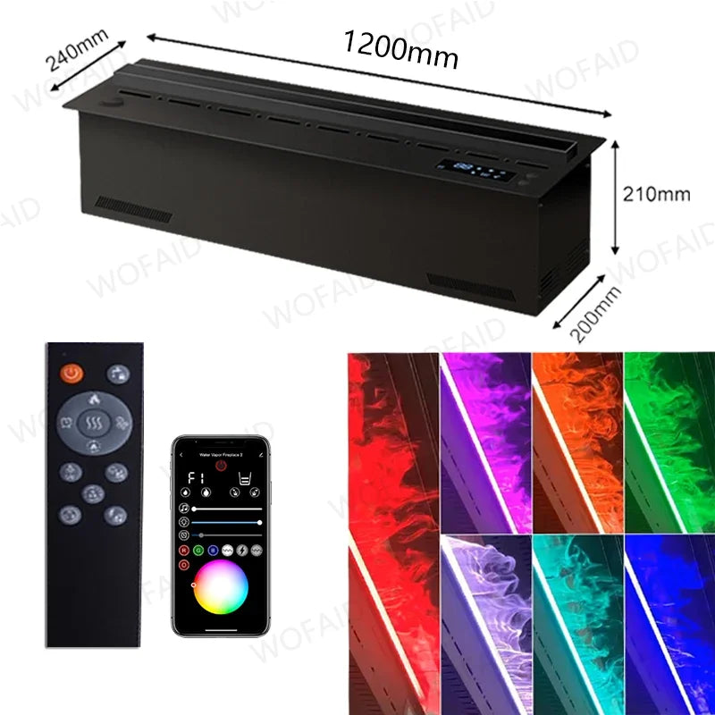 Embedded Simulated Flame Fireplaces Ultra-Thin Home TV Stand Humidifier Fake Fire Electric Fireplace Decoration for Living Room