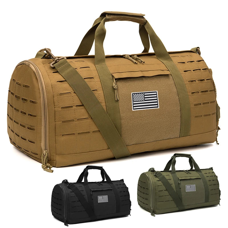 40L Sport Gym Bag Tactical Travel Duffel Bag for Men Survival Fitness Duffel Bag Training Bag Basketball Weekender Bag