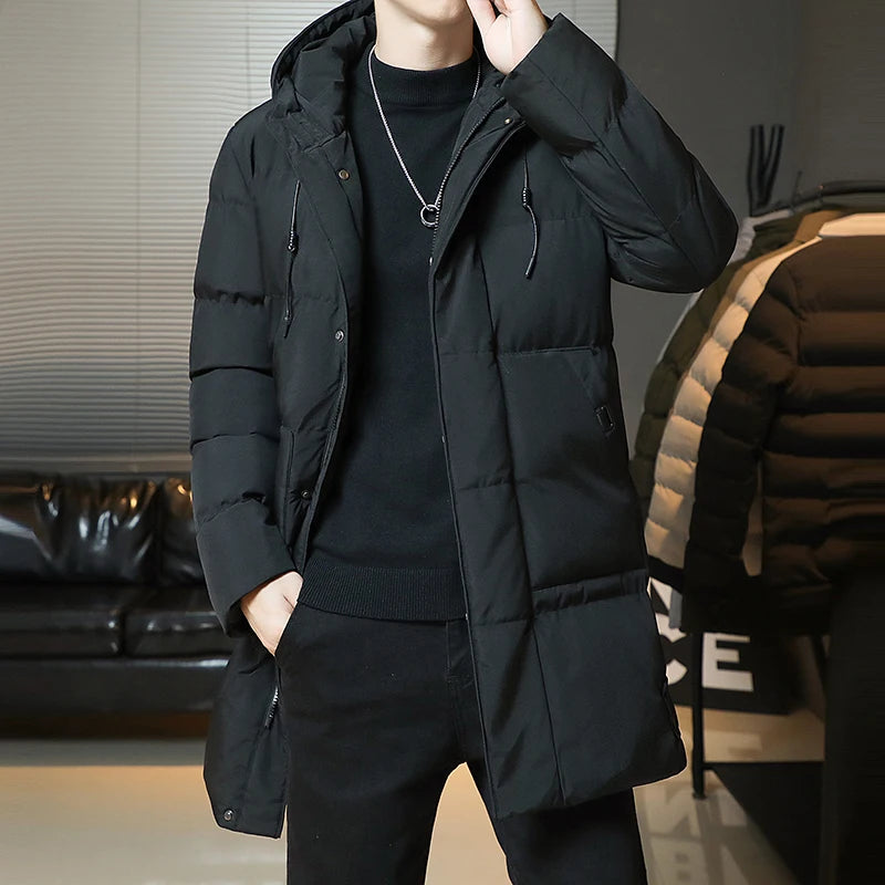 -30 Degrees Winter Hot Thicken Men's Down Jackets New Warm Parka Men Women Casual White Duck Down Coat Winter Snow Overcoat