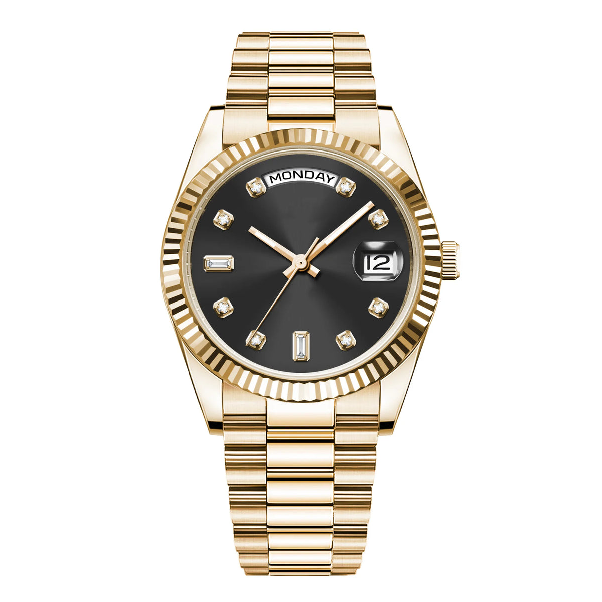 36/39mm Custom New Design  Black Dial Mechanical Wristwatches Luxury NH36 10BARS Sapphire St1644 Movement Watch for Men