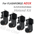 Upgraded Hotend Kit For Flashforge AD5X 0.25/0.4/0.6/0.8mm One-Piece Bimetal Nozzle Hot End Kit For AD5X 3D Printer Accessories