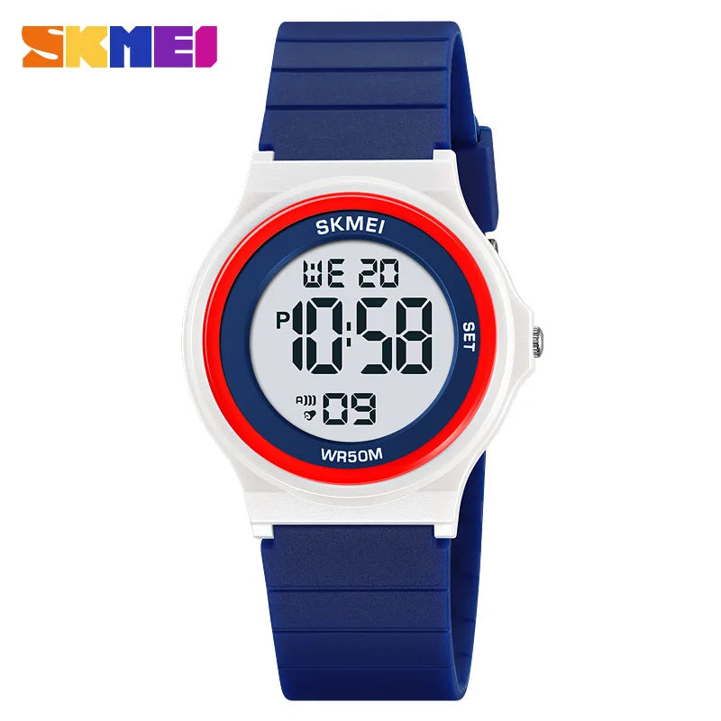 Reloj digital para niños SKMEI 2303 resistente al agua con caja de plástico a prueba de golpes
