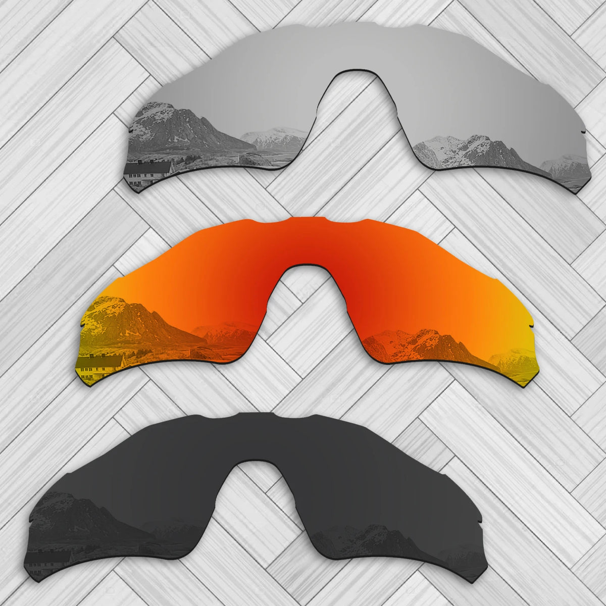 E.O.S. 20+ Optionen Ersatzgläser für Oakley Radar EV Path AF (Asian Fit) OO9275 Sonnenbrille