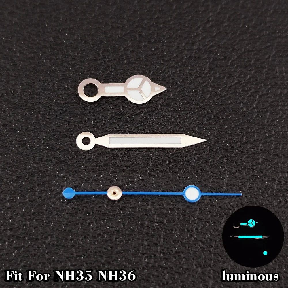 28.5MM NH35 Dials Fit NH35 Movement Dial NH35 BGW9 Blue Luminous Dial NH34 GMT Dial NH35 Enamel Black Dial Fit NH35 Hand Parts