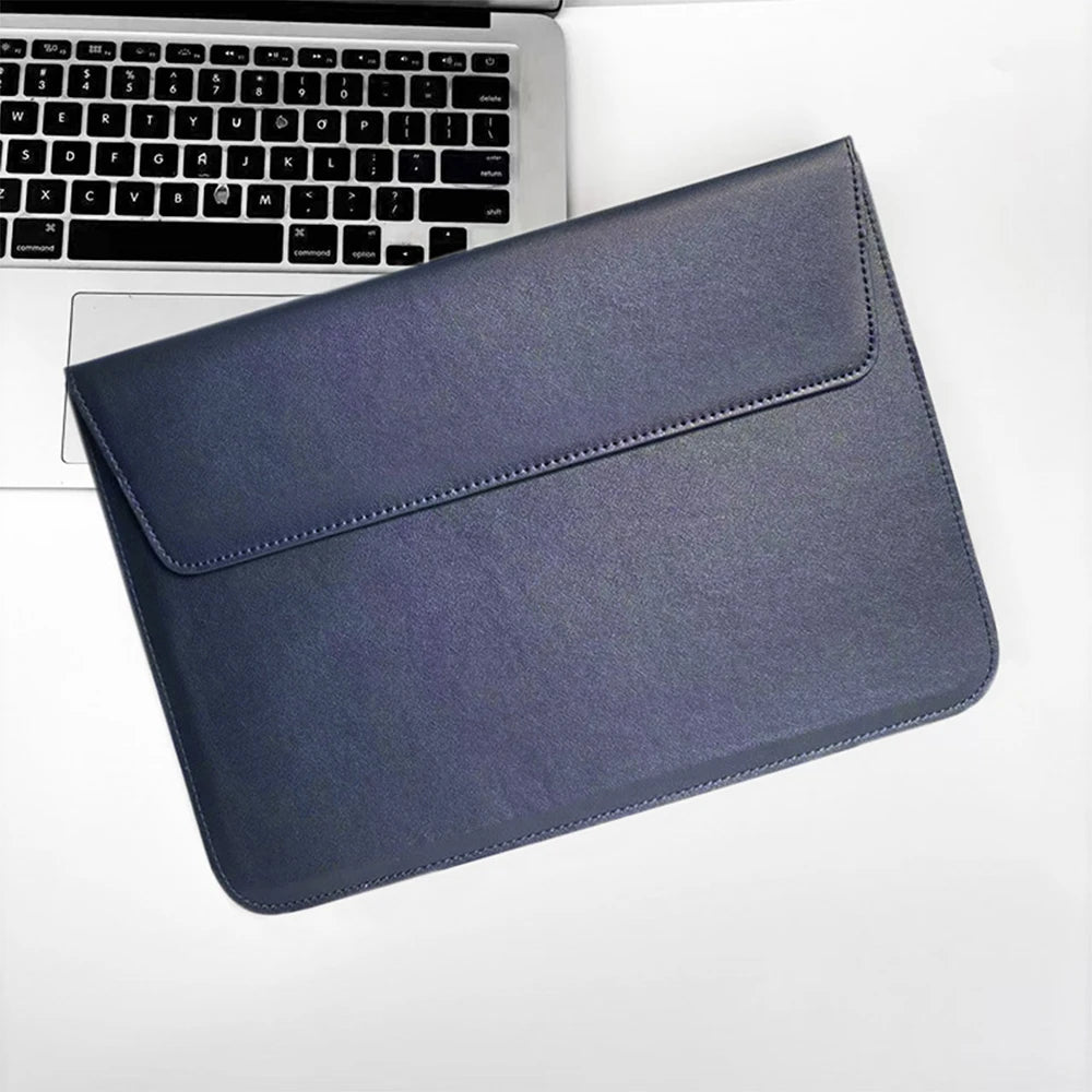 Customized Name PU Leather Men's and Women's Laptop Case Bag 13/15 English Computer Stand Computer Bag