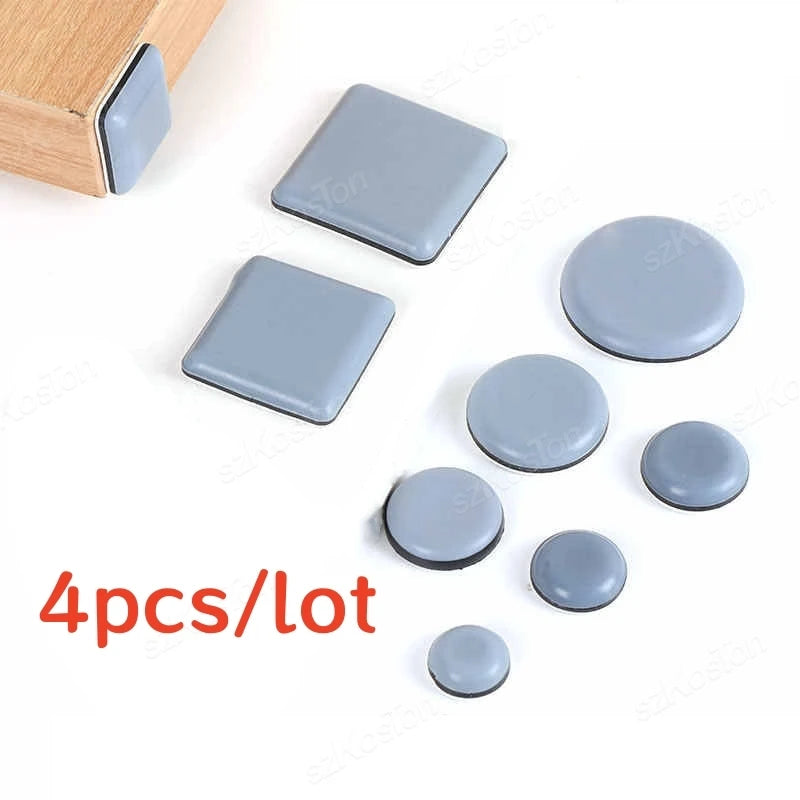 4pcs Plastic Furniture Glider Pads with PTFE for Floor Protection