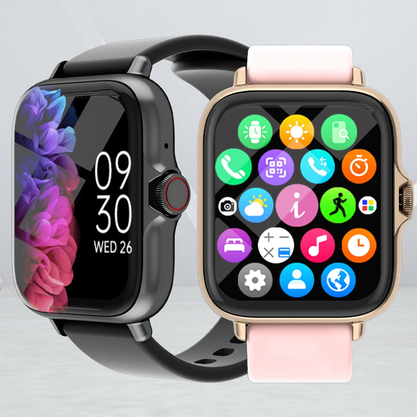 Wodoodporny smartwatch 1,83'' z funkcją odbierania połączeń, monitorowaniem snu, krokomierzem, powiadomieniami i alertami dla iPhone'a