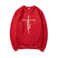 Faith Sweatshirt Christian Clothing Faith Cross Hoodie Women Crewneck Sweatshirts Religious Top Long Sleeve Pullover Hoodies