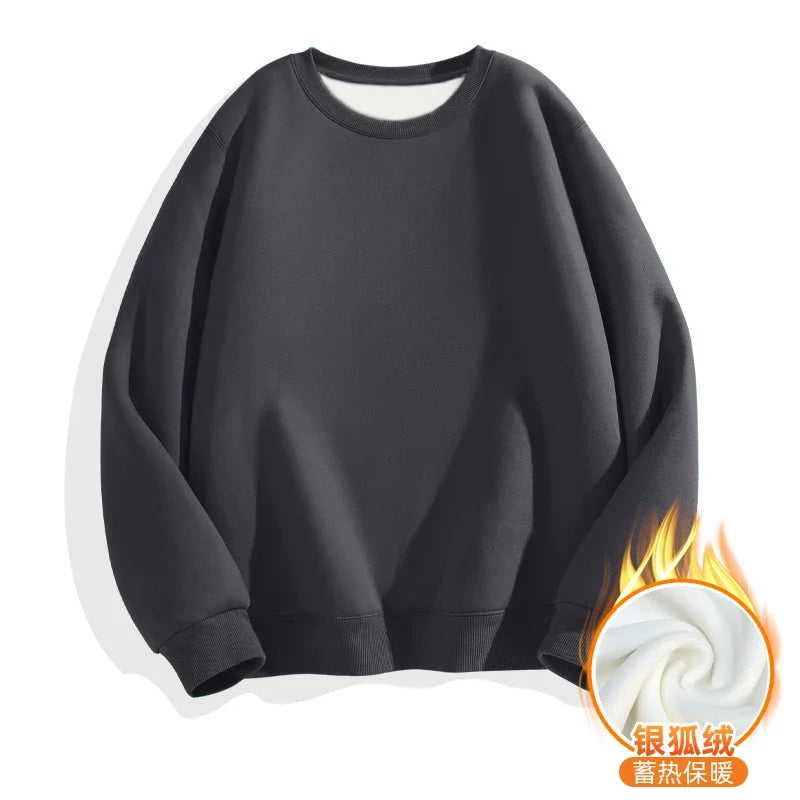 LEGIBLE Autumn Winter Woman's Hoodies Oversize Female Loose Solid Thicken Fleece Warm Women Sweatshirts Lady