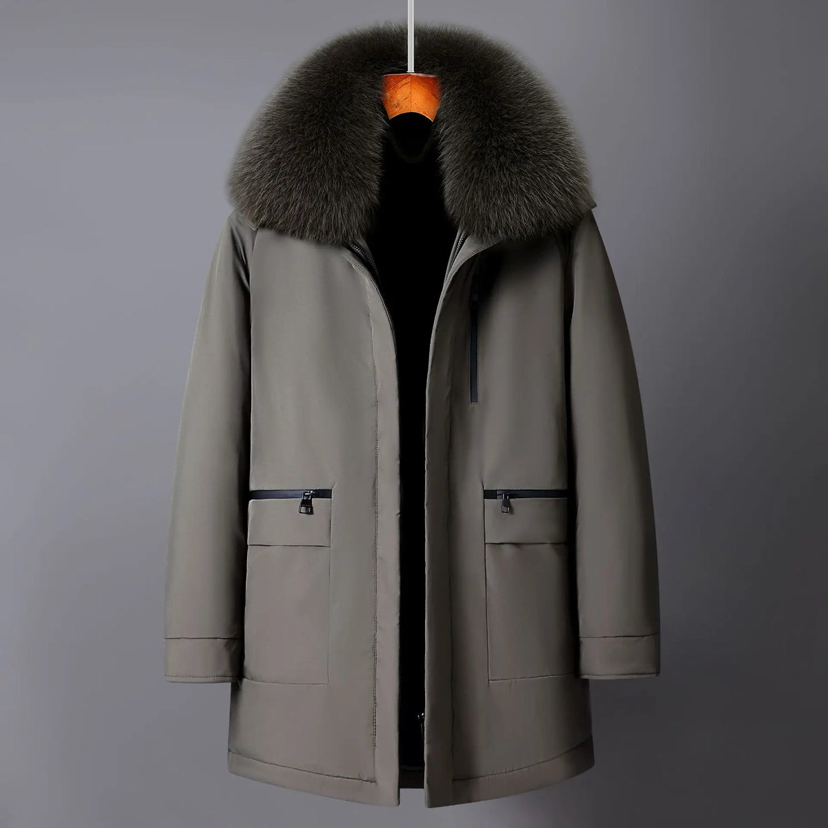 Canada Fashion Winter Jacket for Men Down Coat Parka Men's White Goose Down Jacket Long Padding Detachable Down Inner Liner H819
