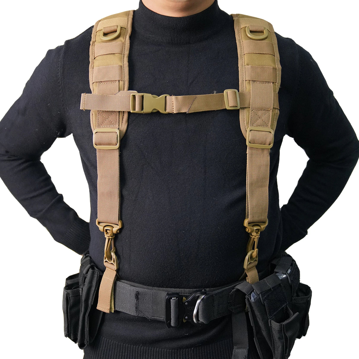 MELOTOUGH Tactical Outdoor H-Harness Duty Belt Suspenders (Battle Belt Not Included) Adjust Suspender подтяжки тактические