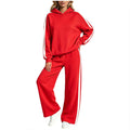 Women's 2-Piece Polyester Velvet Tracksuit with Hoodie and Jogger Pants