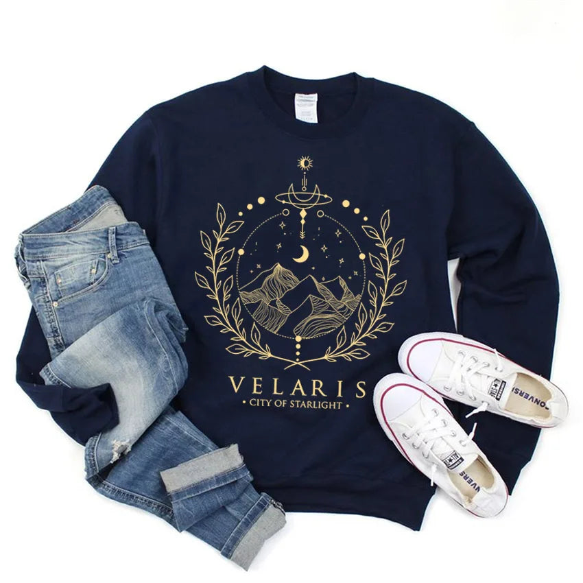 Velaris Sweatshirt a Court of Thorns and Roses Sarah J Maas Hoodie Night Court Sweater Velaris City of Starlight SJM Sweatshirts
