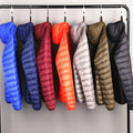 Men's All-Season Ultra Lightweight Packable Down Jacket Water and Wind-Resistant Breathable Coat Big Size Men Hoodies Jackets