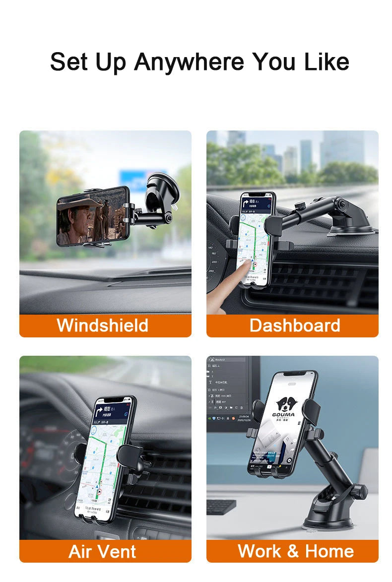 Universal 360° Rotatable Car Phone Holder for 4-7 Inch Smartphones