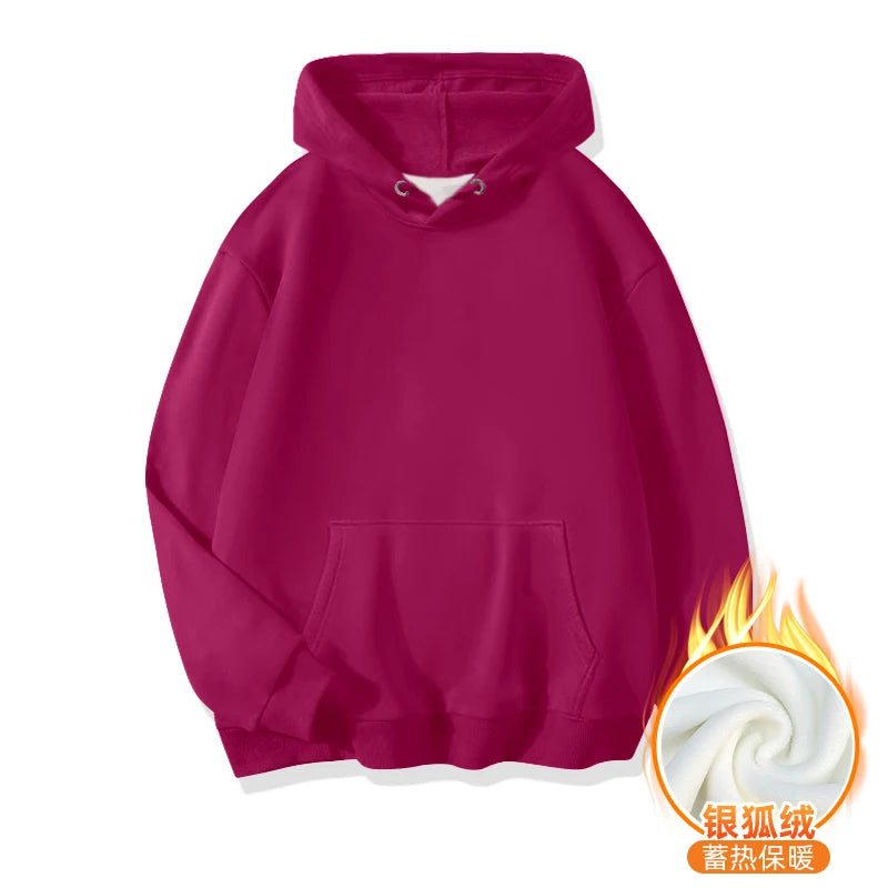 LEGIBLE Autumn Winter Oversize Hoodies Women Pulovers Hooded Thicken Warm Loose Hoodie Women Fleece Hoody Female