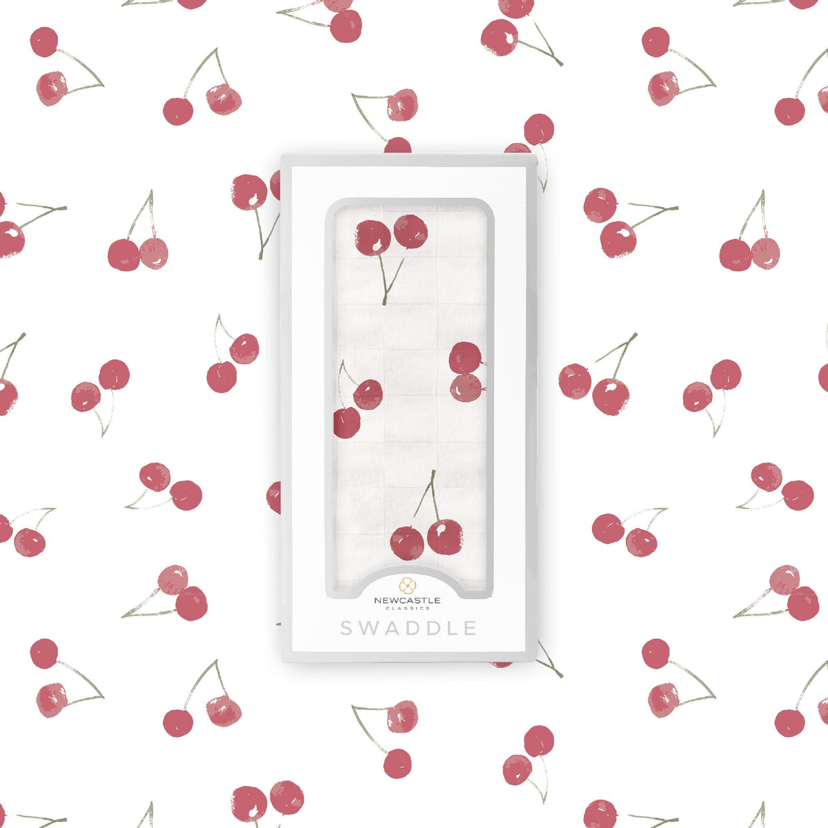 Sweetheart Cherry Bamboo Swaddle