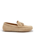 Tasselled Driving Loafers, Taupe Suede