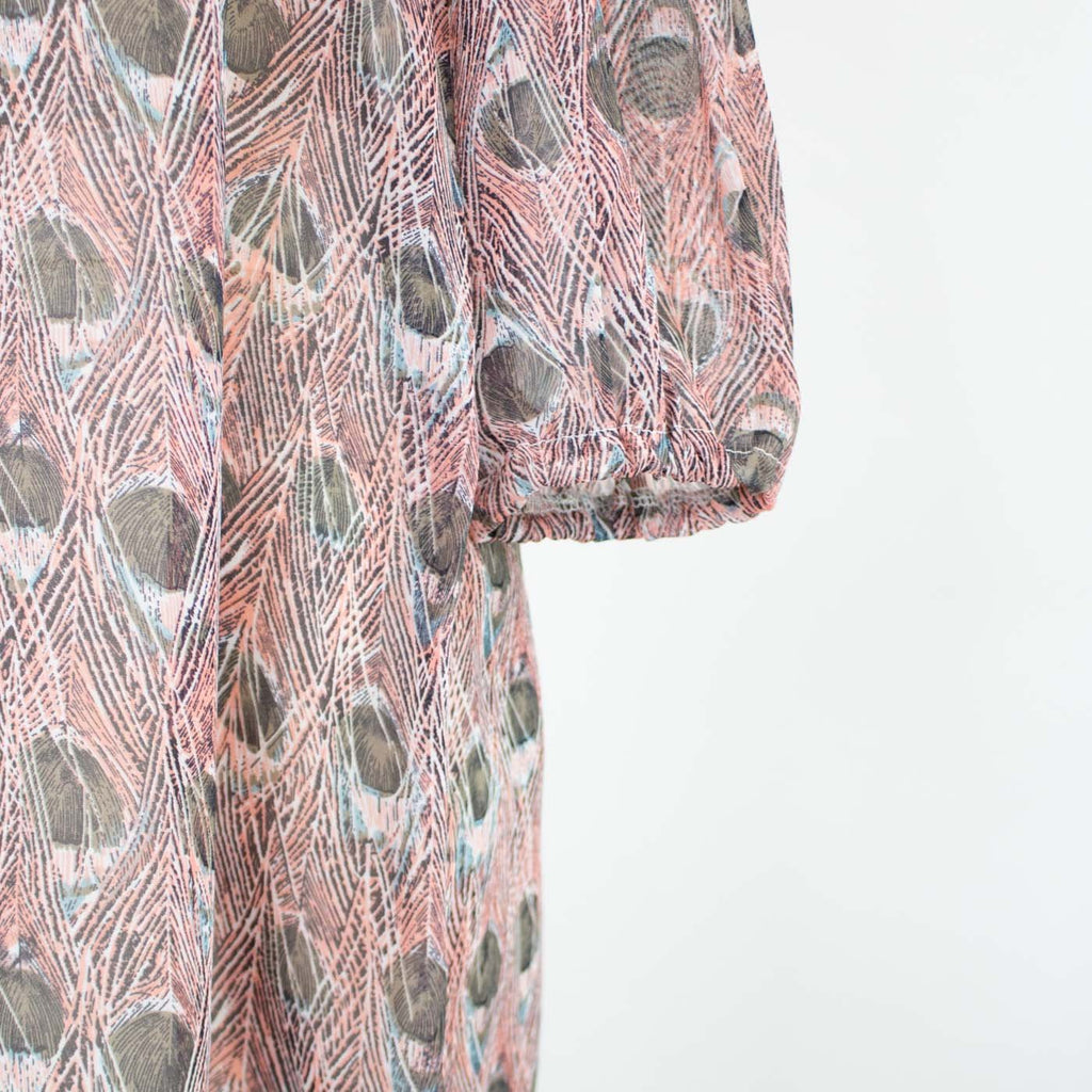 Blusa de manga 3/4 con lazo frontal - Rosa claro