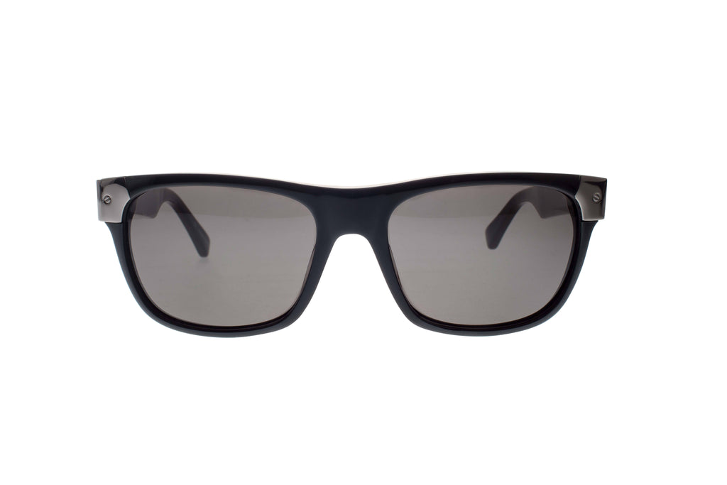 Black With Gun Silver Metal Wayfarers