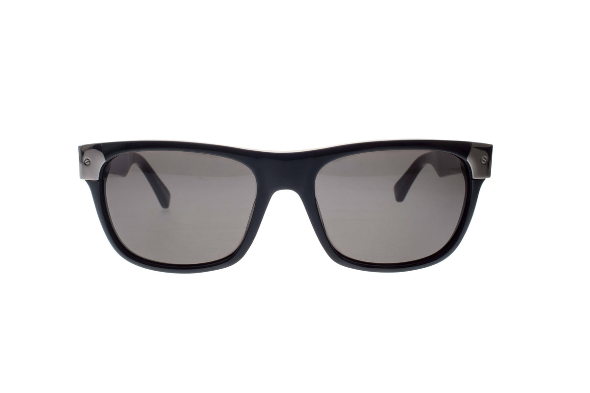 Black With Gun Silver Metal Wayfarers