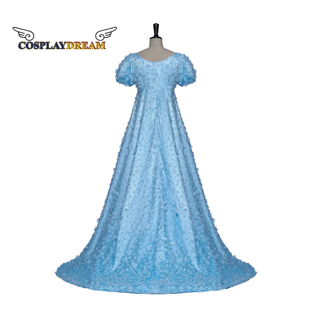 Daphne Cosplay Costume Blue Lace Victorian Ball Gown Dress