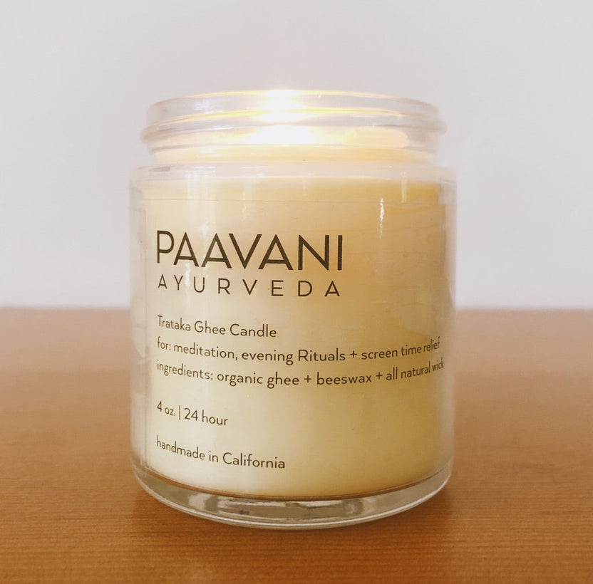 Trataka Ghee Candle | Ayurvedic Meditation Candle for Focus & Eye Health