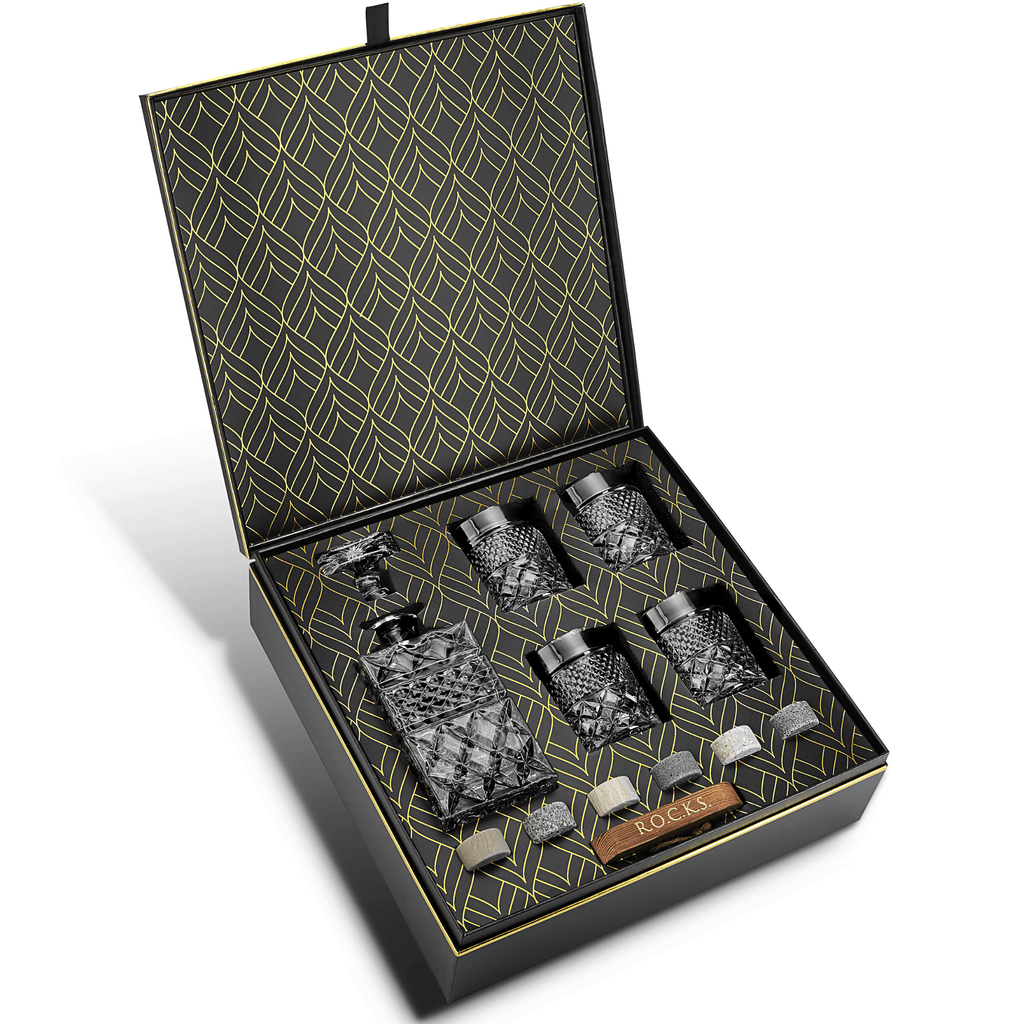 Set de regalo de decantador de whisky