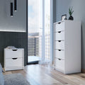 Juego de dormitorio de 2 piezas Raymer, blanco