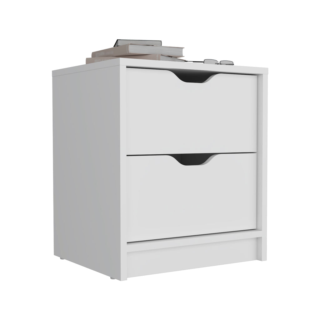 Juego de dormitorio de 2 piezas Raymer, blanco